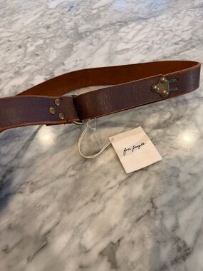 NWT Free People HIP Brass Leather Belt WE THE FREE S M 32 34 36 adjustable